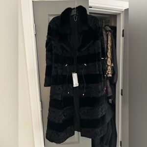 GORSKI Black Fur Coat
